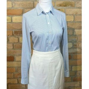 Vintage Gucci Blue Stripe Button Down | Size 40